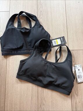 Black Double-Strap Sports Bra Set bundle
